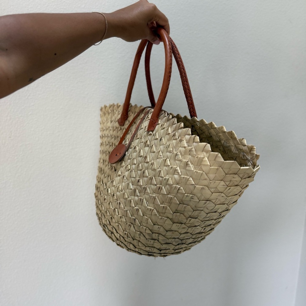Large Wicker Tote Bag - Picture 3 of 7